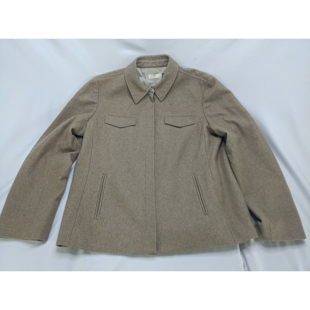 Women's J Crew Wool Full Zip Jacket Sz XL